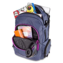 Schulrucksack WALKER Campus Evo, Blue Ivy/Pink -Studentenrucksack 64883