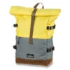 Rucksack WALKER Roll-up Two, Butter / Grey -Studentenrucksack 75484