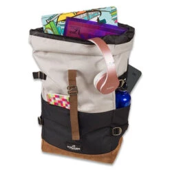 Rucksack WALKER Roll-up Two, Light Grey / Anthracite -Studentenrucksack 75489