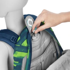 Schulrucksack Coocazoo JOKER, Lime Stripe, AGR-Zertifikat -Studentenrucksack 77068